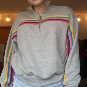 Randbow stripped half zip